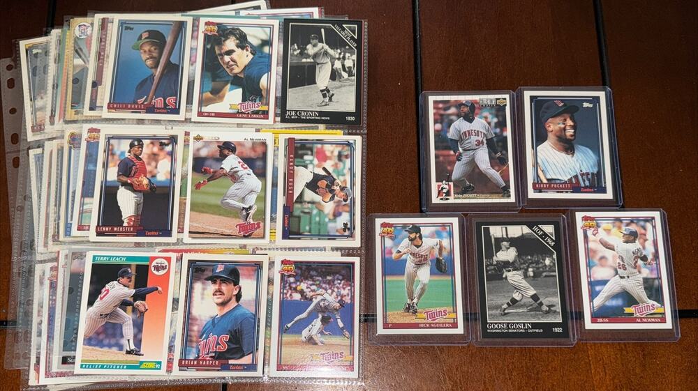Lot Minnesota Twins Baseball Cards Kirby Puckett Goose Goblin Al Newman Aguilera